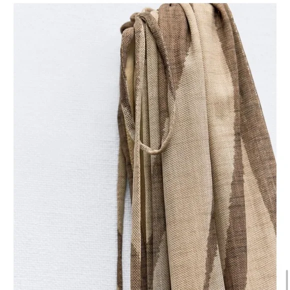 NWT Tulle Zebra Print Mini Dress Size M Medium Brown Tan - Picture 6 of 11